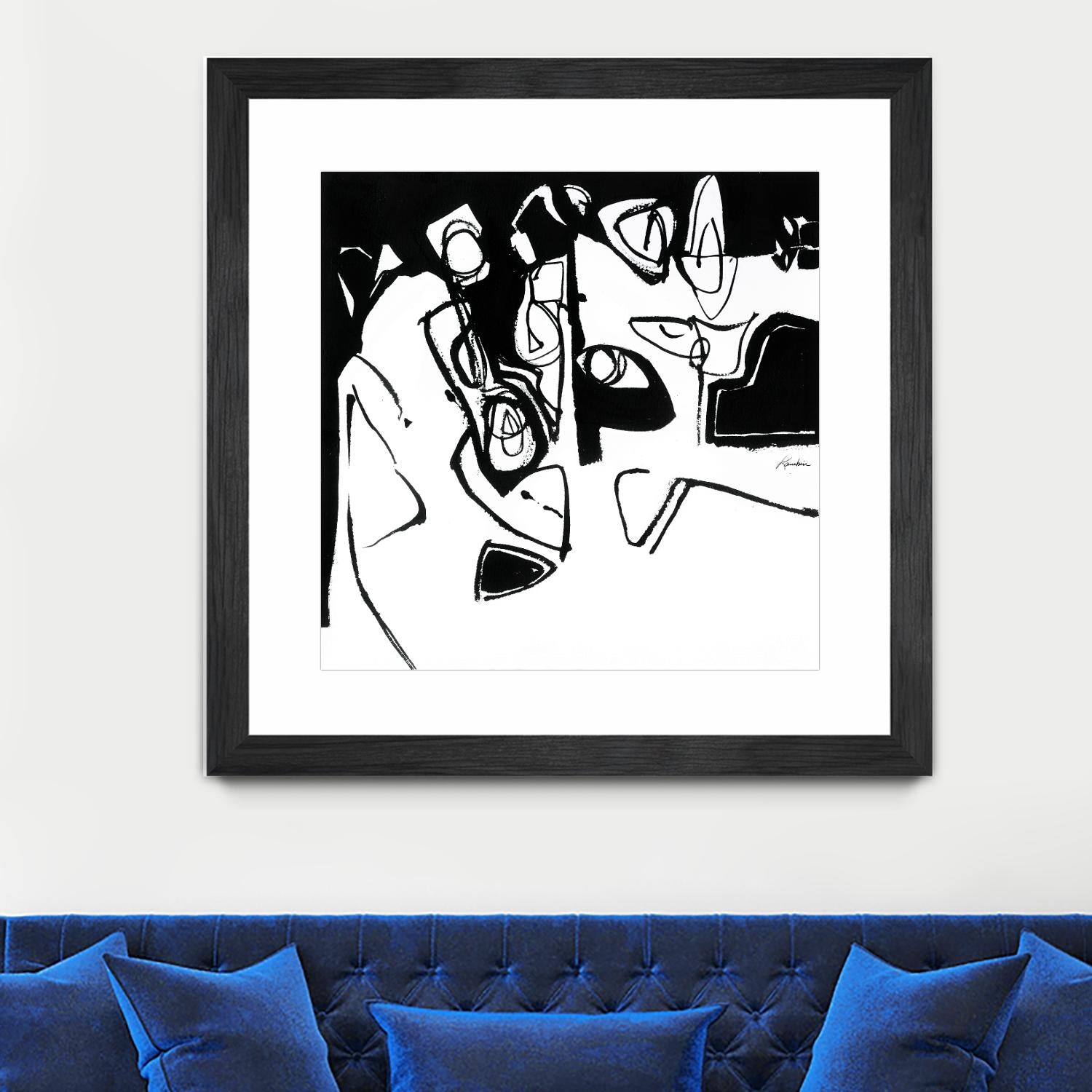 Black 7 by Diane Lambin on GIANT ART - white abstract