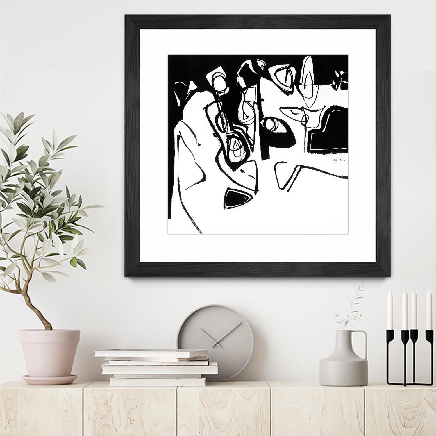 Black 7 by Diane Lambin on GIANT ART - white abstract