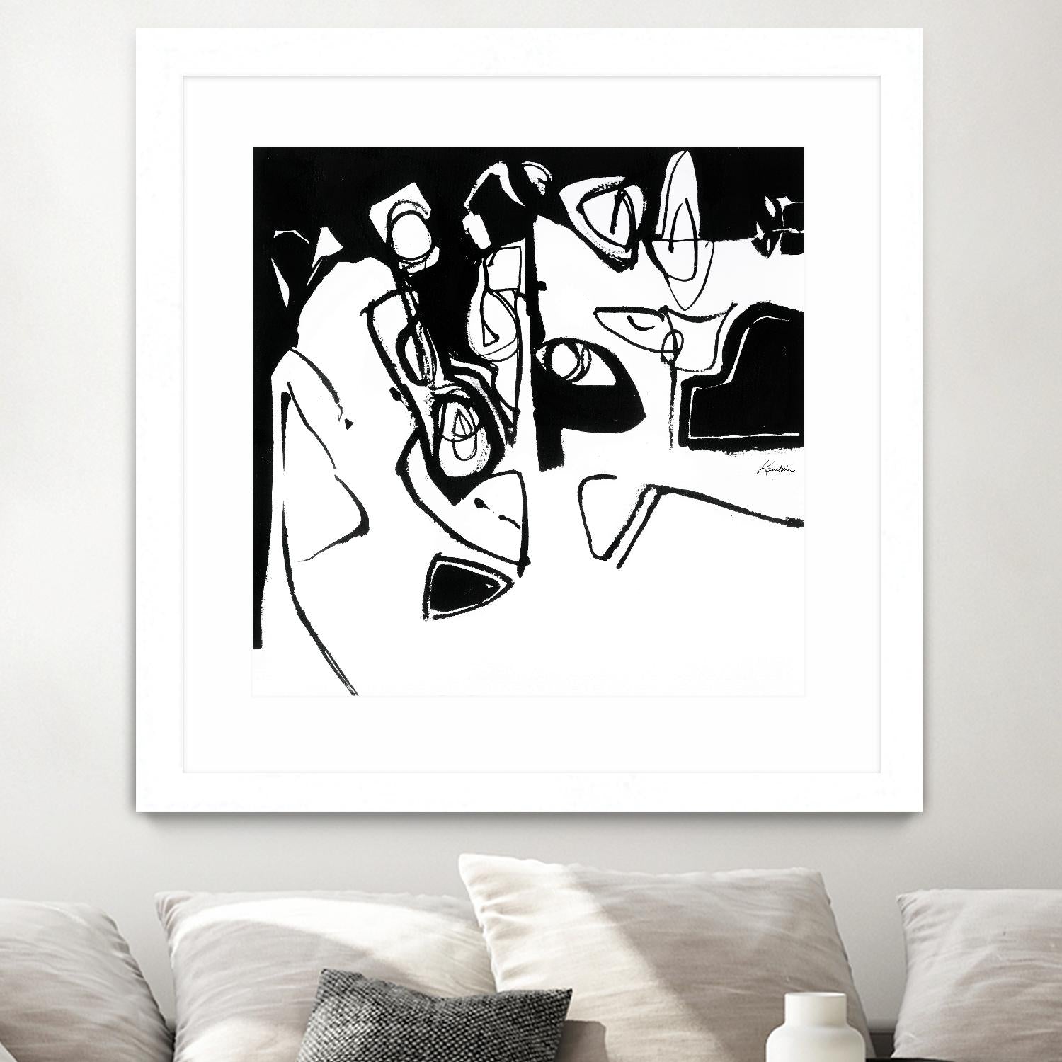 Black 7 by Diane Lambin on GIANT ART - white abstract