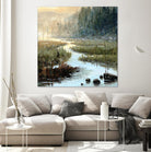 Un matin à Salzbourg by Yvon Lemieux on GIANT ART - green landscape