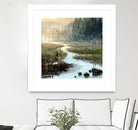 Un matin à Salzbourg by Yvon Lemieux on GIANT ART - green landscape