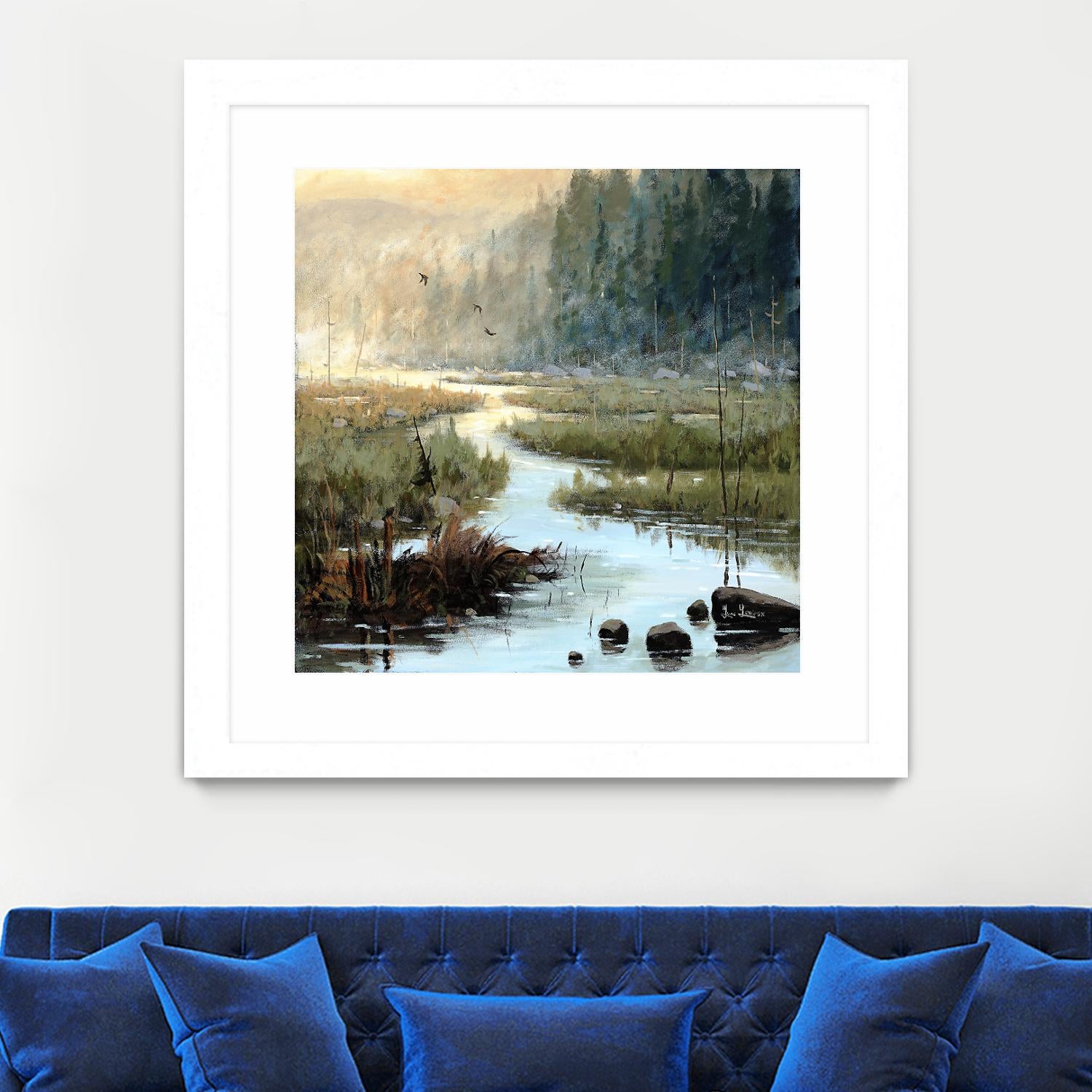 Un matin à Salzbourg by Yvon Lemieux on GIANT ART - green landscape