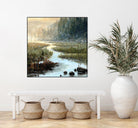 Un matin à Salzbourg by Yvon Lemieux on GIANT ART - green landscape