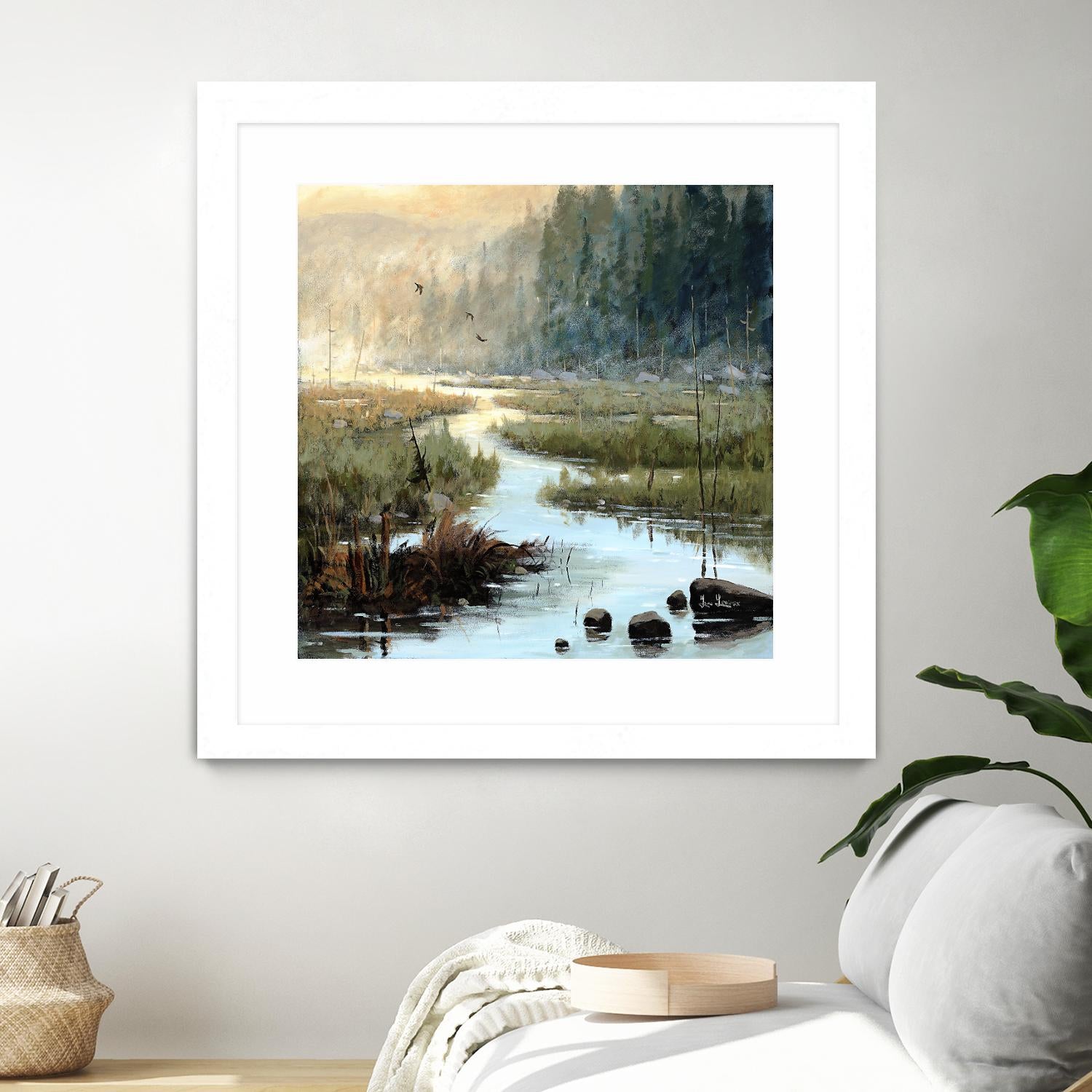 Un matin à Salzbourg by Yvon Lemieux on GIANT ART - green landscape