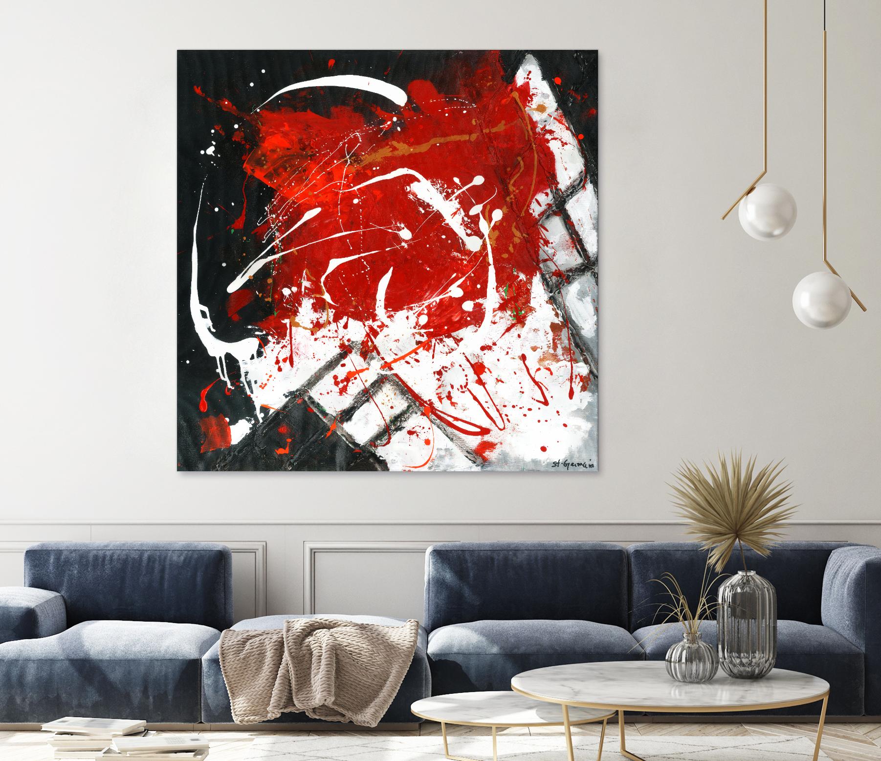 L'univers en couleur by Carole St-Germain on GIANT ART - black abstract