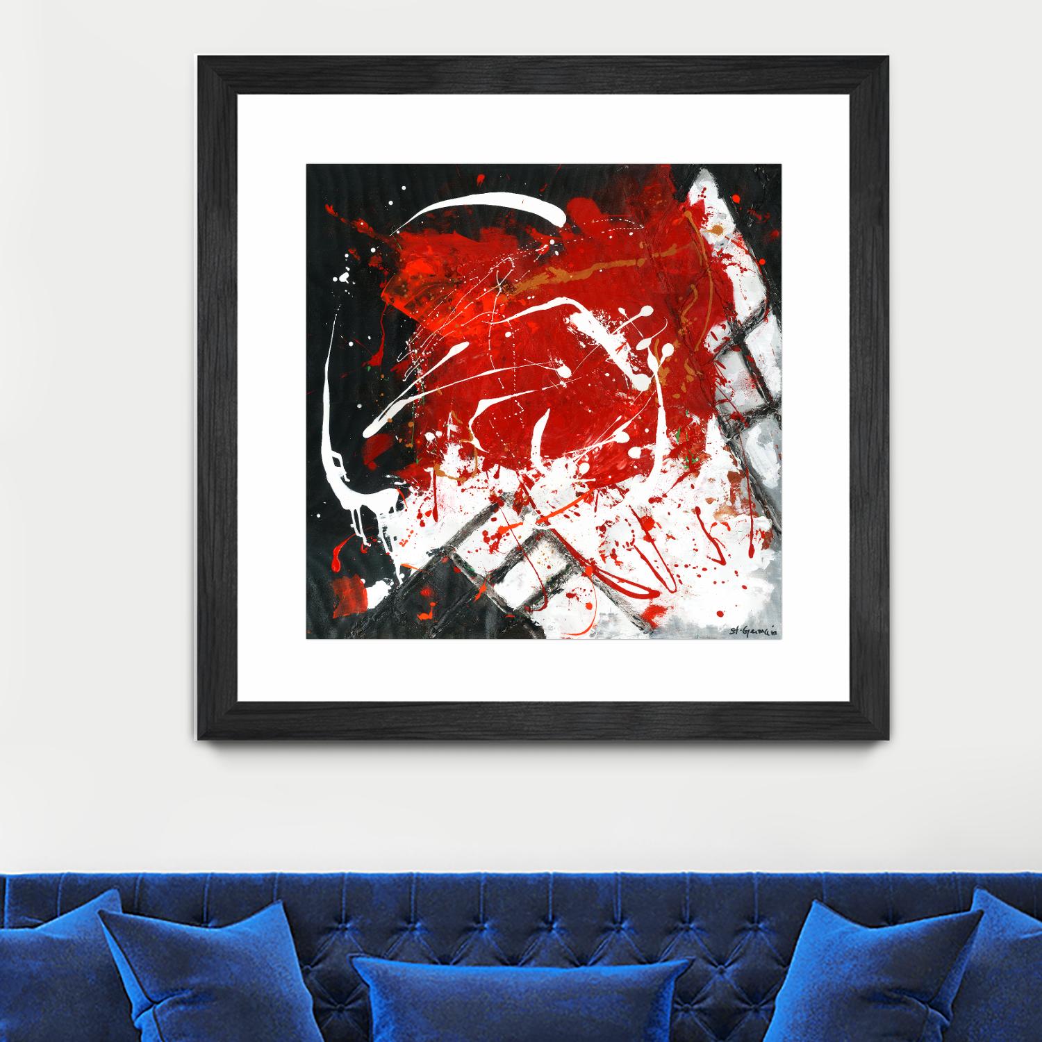 L'univers en couleur by Carole St-Germain on GIANT ART - black abstract