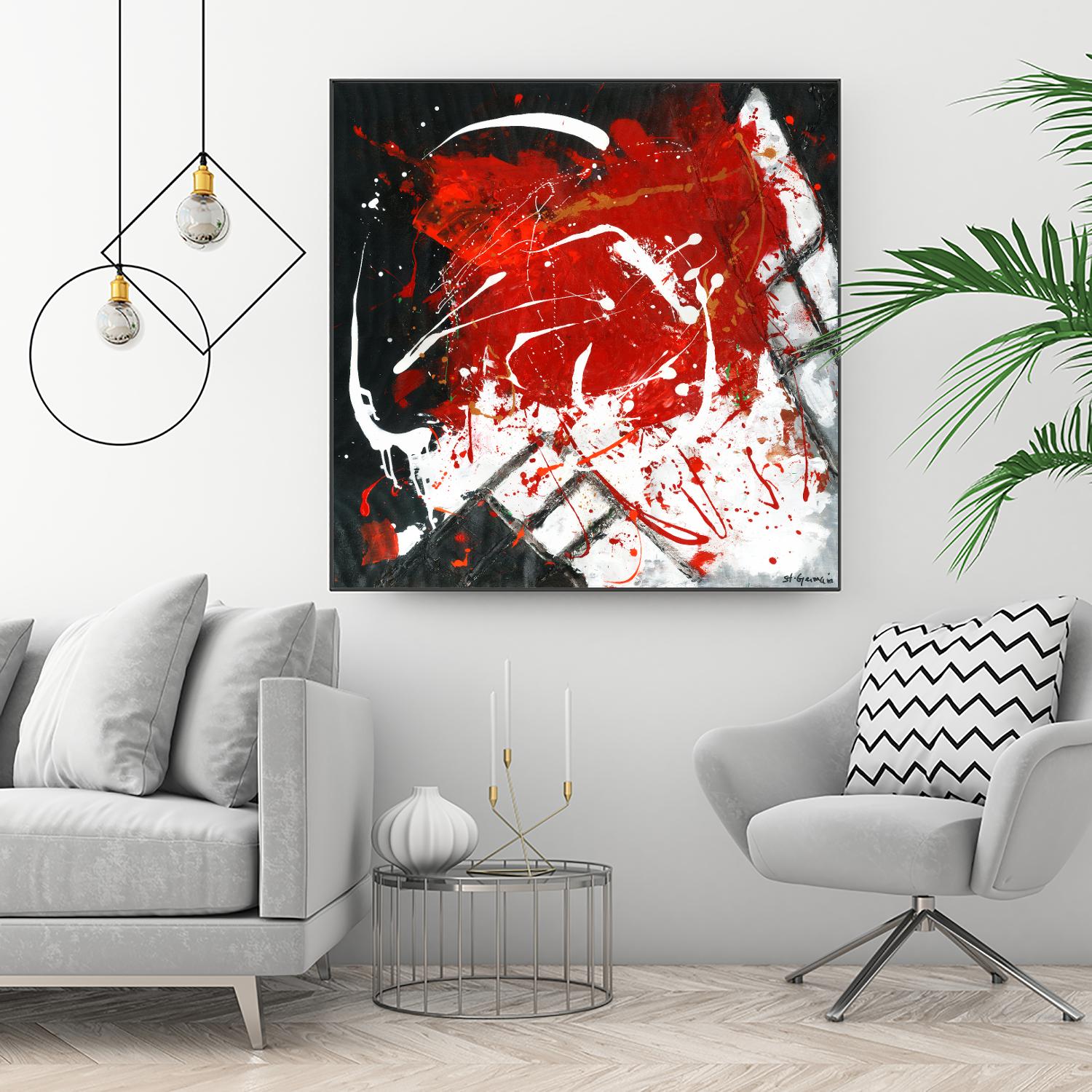 L'univers en couleur by Carole St-Germain on GIANT ART - black abstract