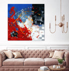 Les traces à suivre by Carole St-Germain on GIANT ART - blue abstract