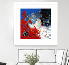 Les traces à suivre by Carole St-Germain on GIANT ART - blue abstract