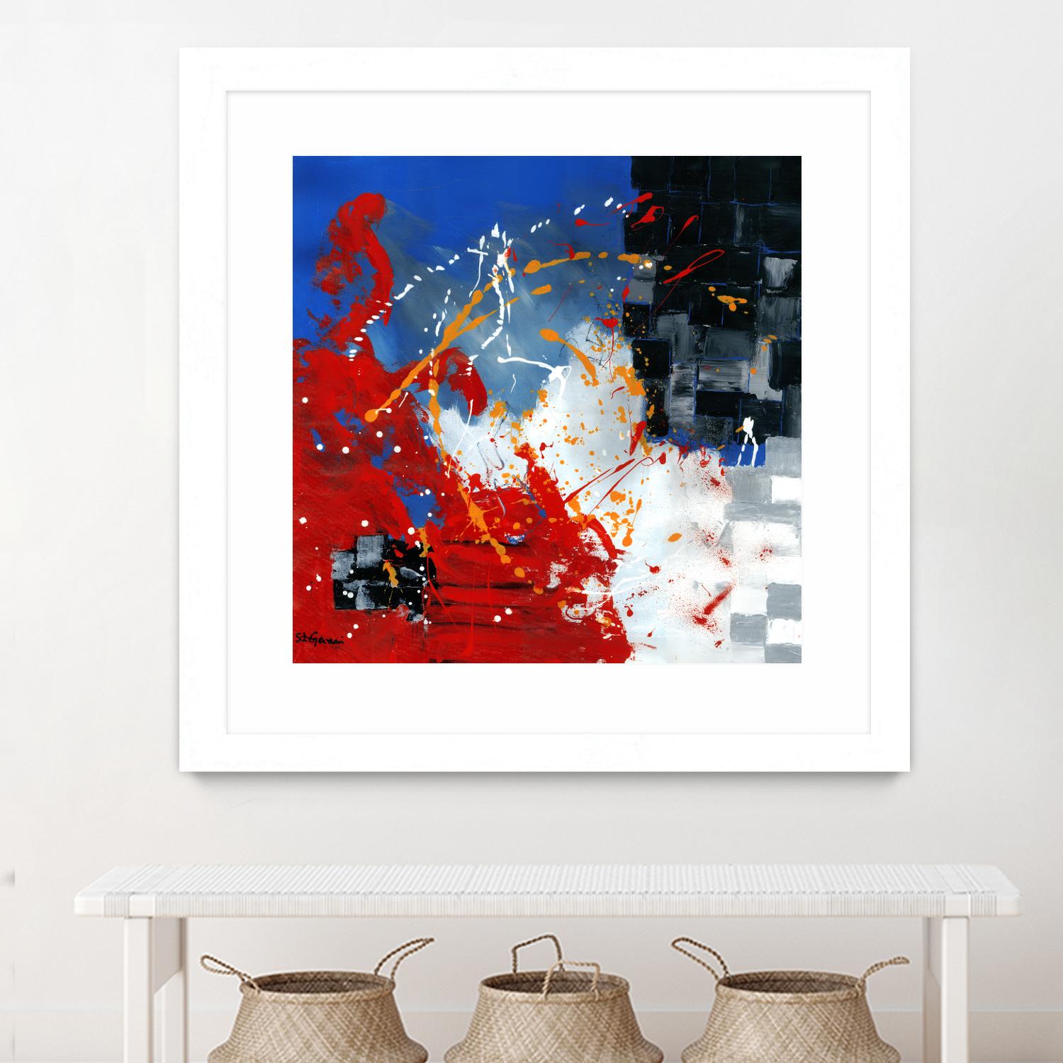 Les traces à suivre by Carole St-Germain on GIANT ART - blue abstract