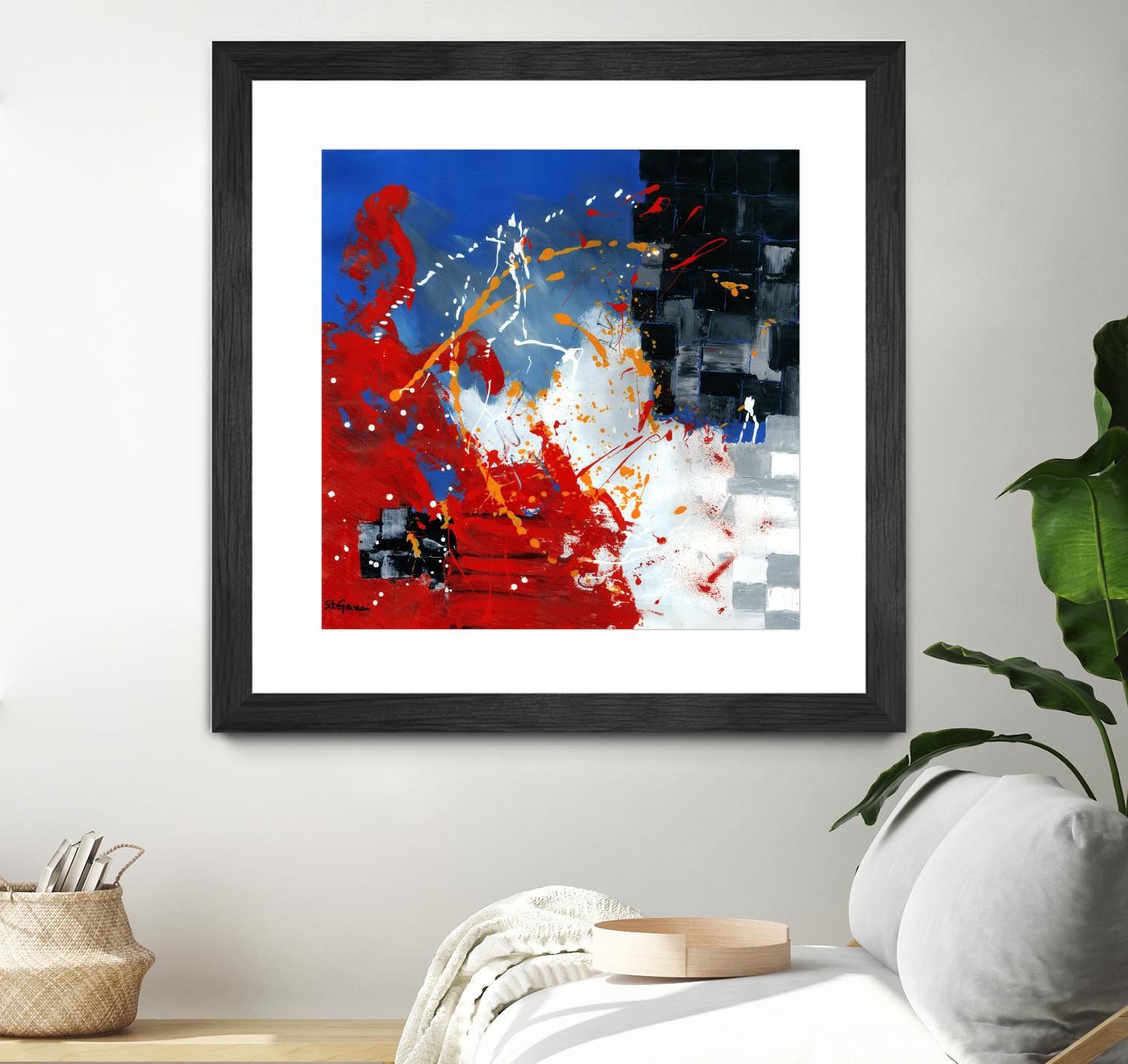 Les traces à suivre by Carole St-Germain on GIANT ART - blue abstract