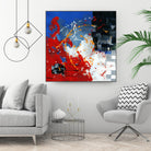 Les traces à suivre by Carole St-Germain on GIANT ART - blue abstract