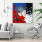 Les traces à suivre by Carole St-Germain on GIANT ART - blue abstract