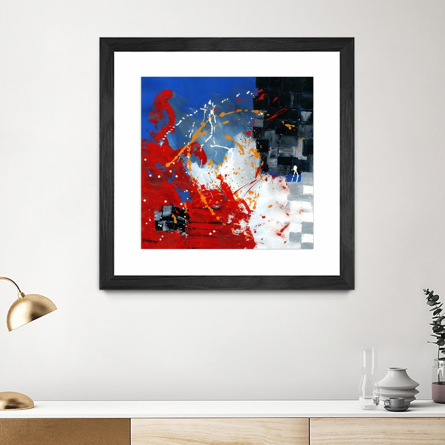 Les traces à suivre by Carole St-Germain on GIANT ART - blue abstract