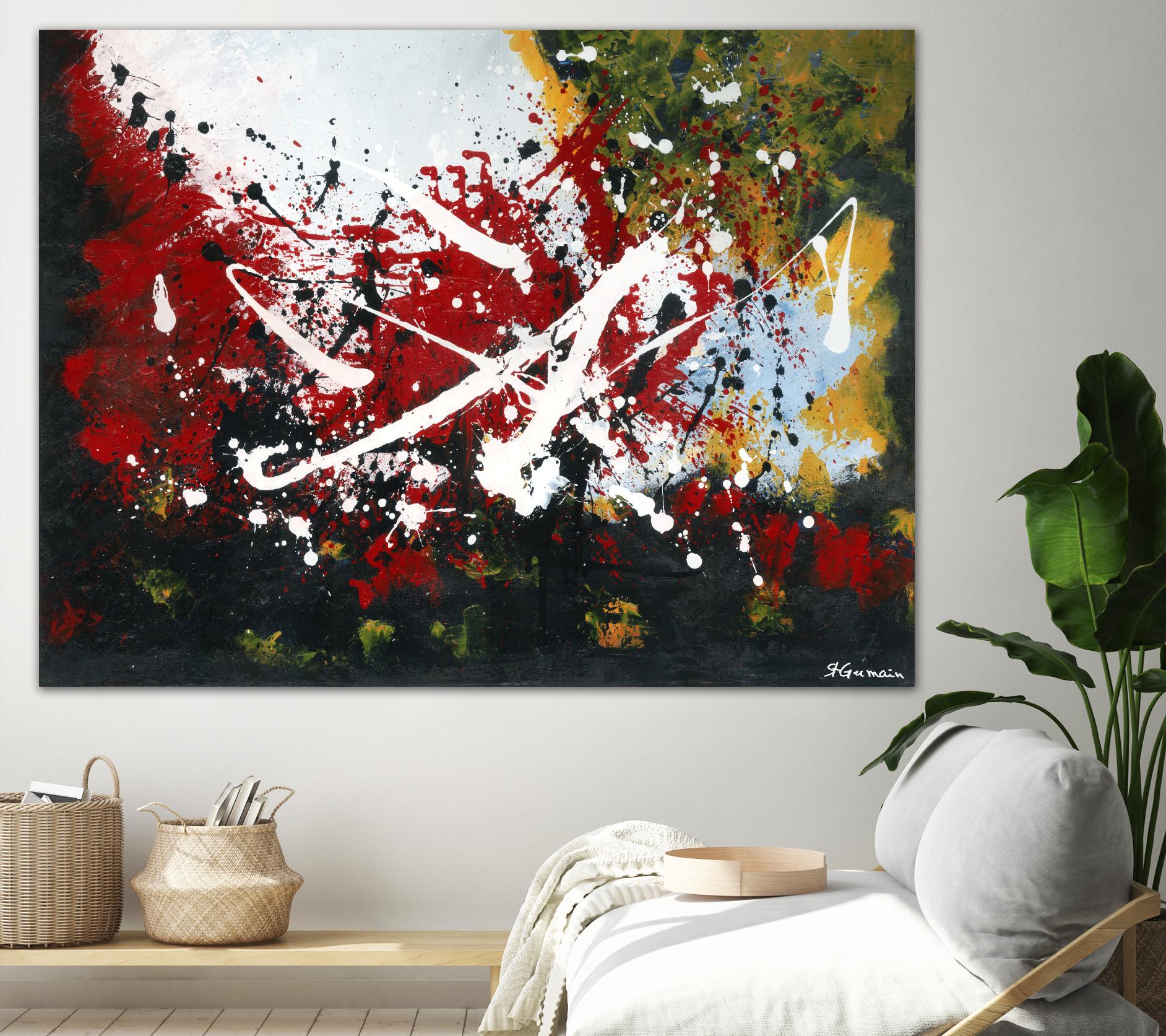 Bien enraciné by Carole St-Germain on GIANT ART - yellow abstract