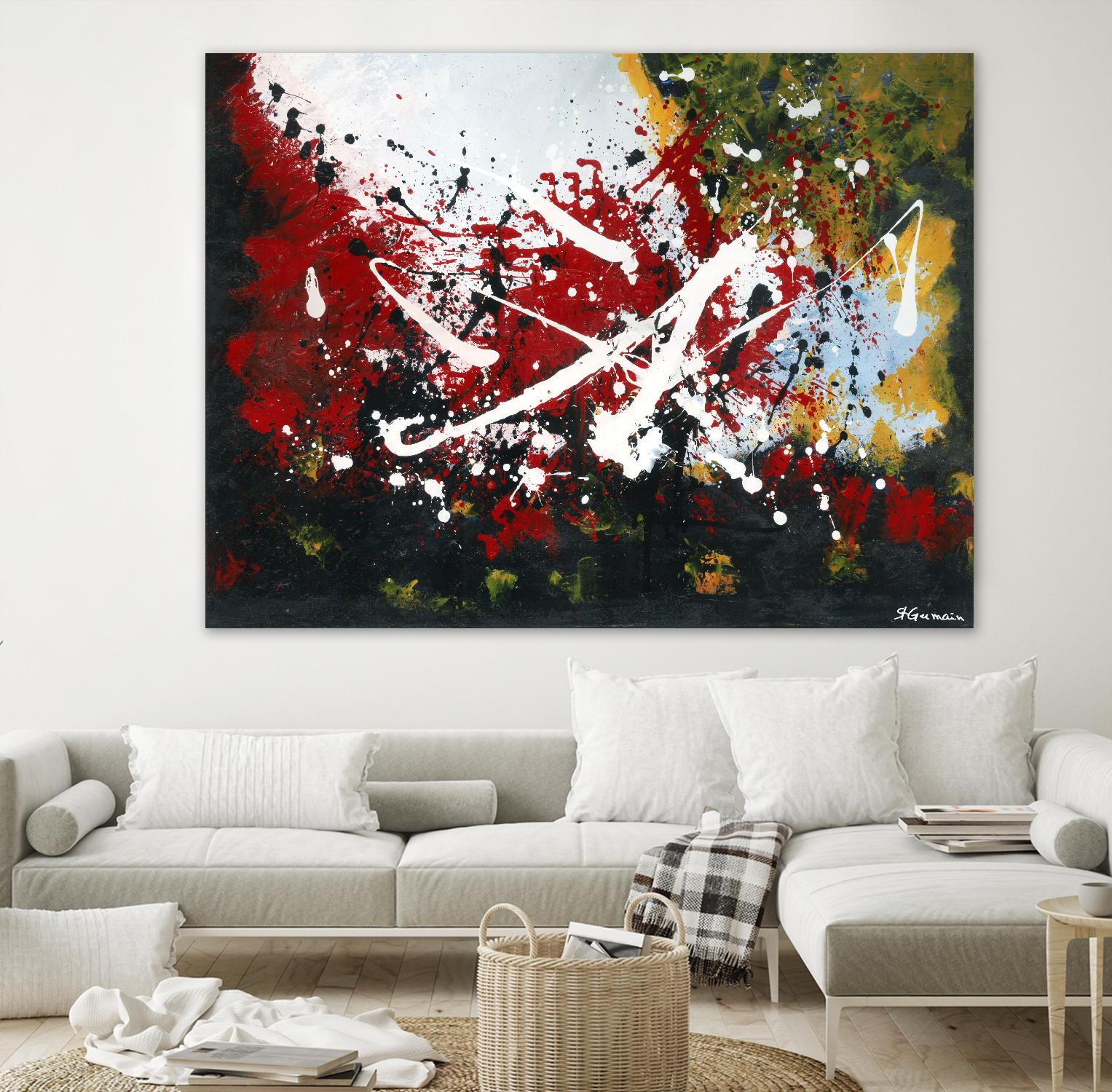 Bien enraciné by Carole St-Germain on GIANT ART - yellow abstract