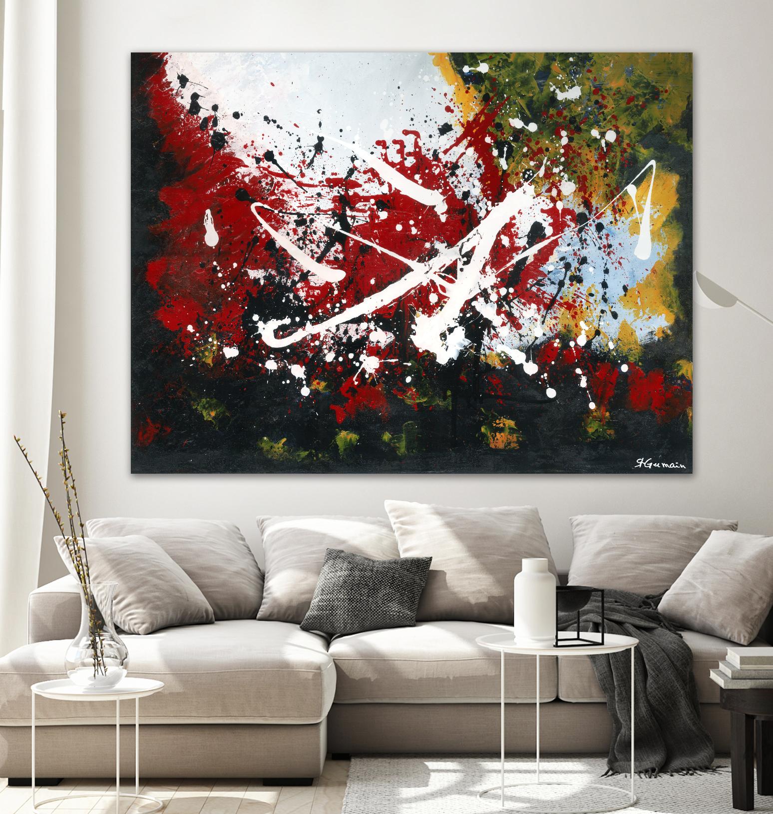 Bien enraciné by Carole St-Germain on GIANT ART - yellow abstract