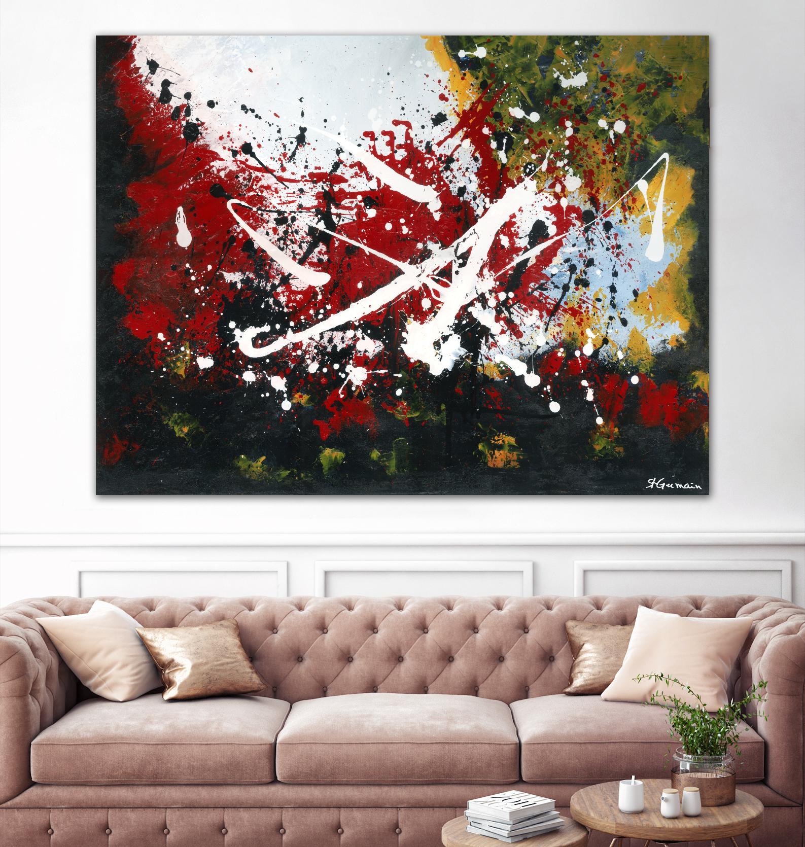 Bien enraciné by Carole St-Germain on GIANT ART - yellow abstract