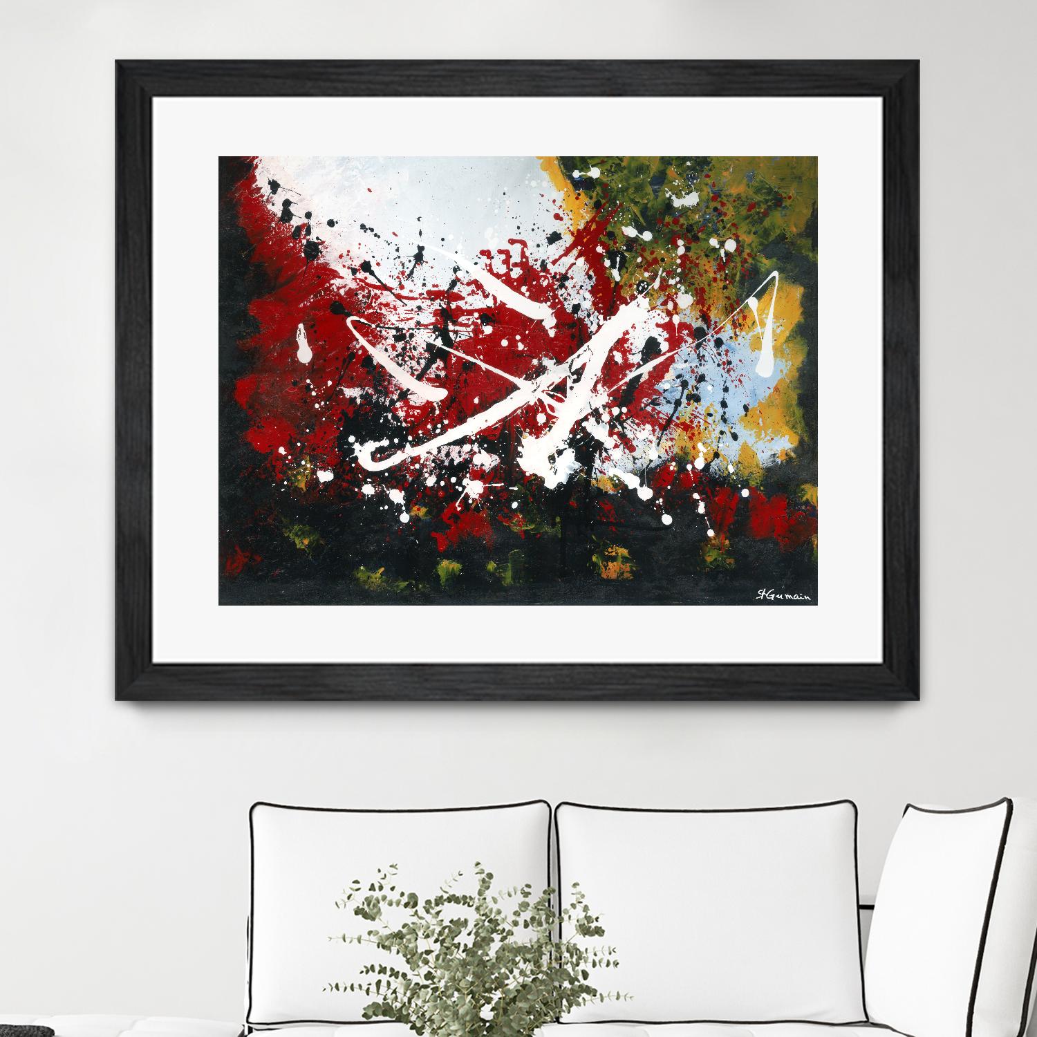 Bien enraciné by Carole St-Germain on GIANT ART - red abstract artistes du québec