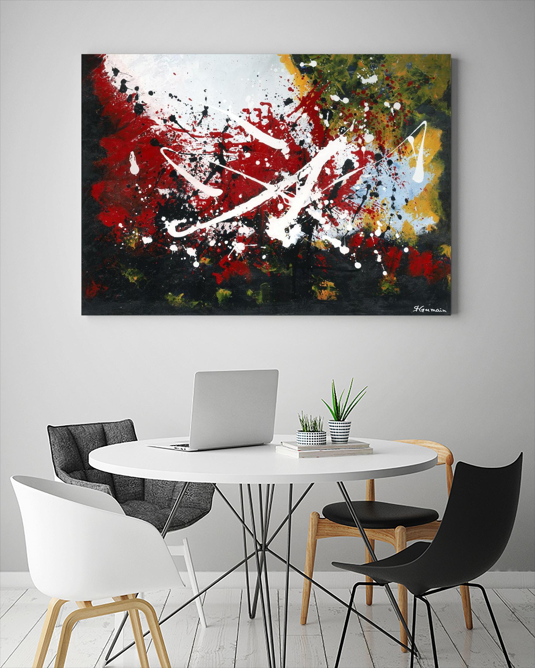 Bien enraciné by Carole St-Germain on GIANT ART - red abstract artistes du québec