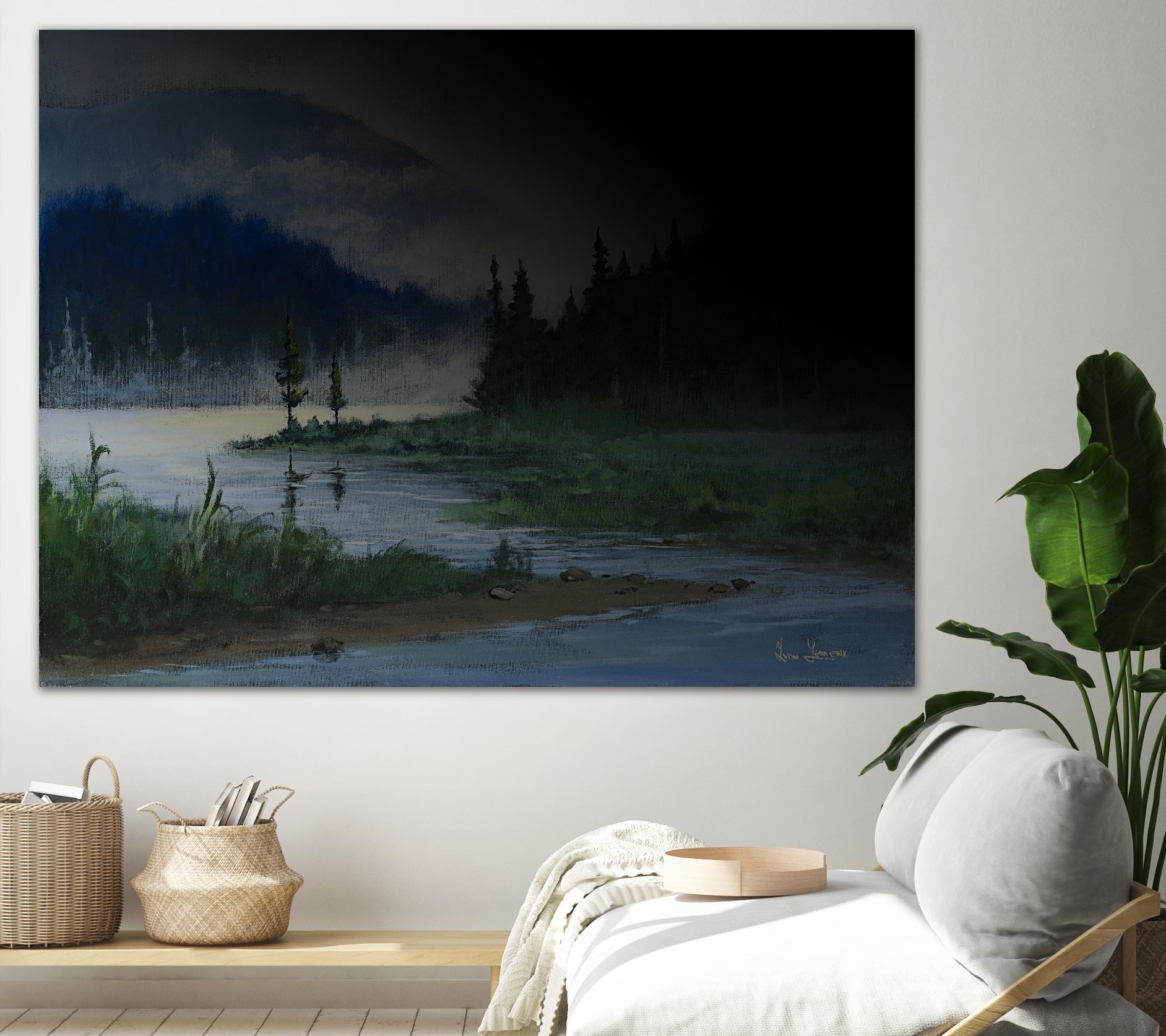 L.éclaircie by Yvon Lemieux on GIANT ART - green landscape