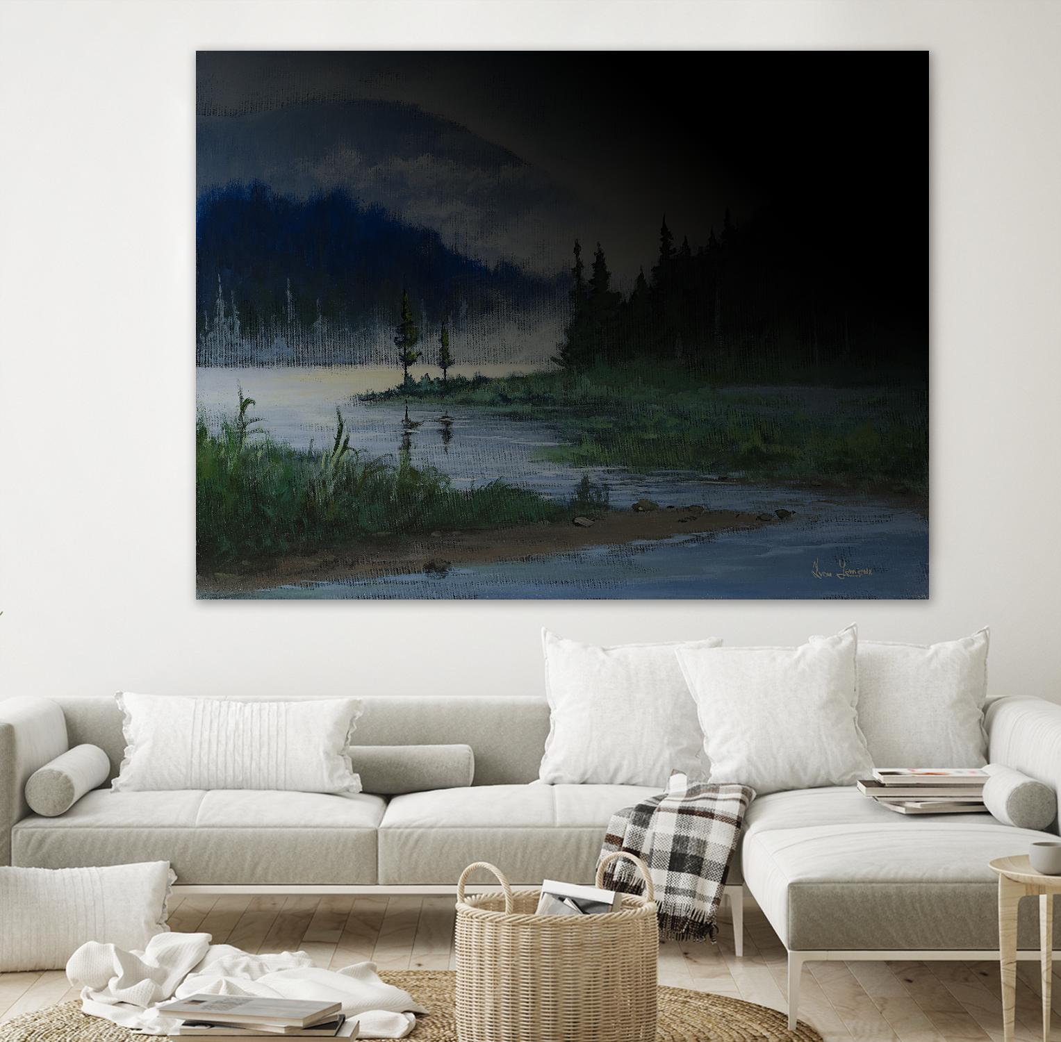 L.éclaircie by Yvon Lemieux on GIANT ART - green landscape