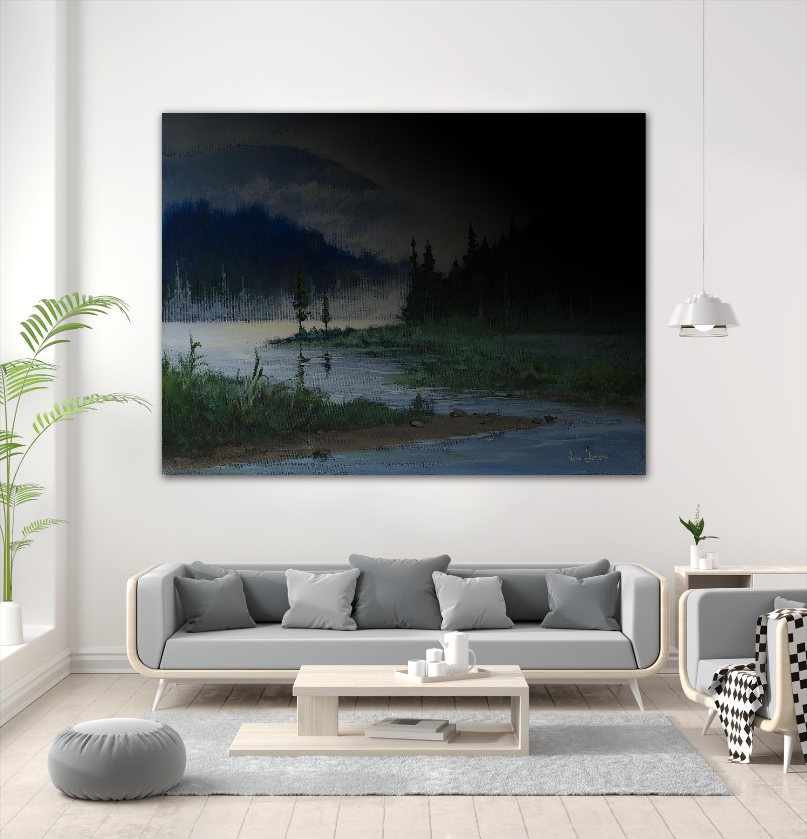 L.éclaircie by Yvon Lemieux on GIANT ART - green landscape