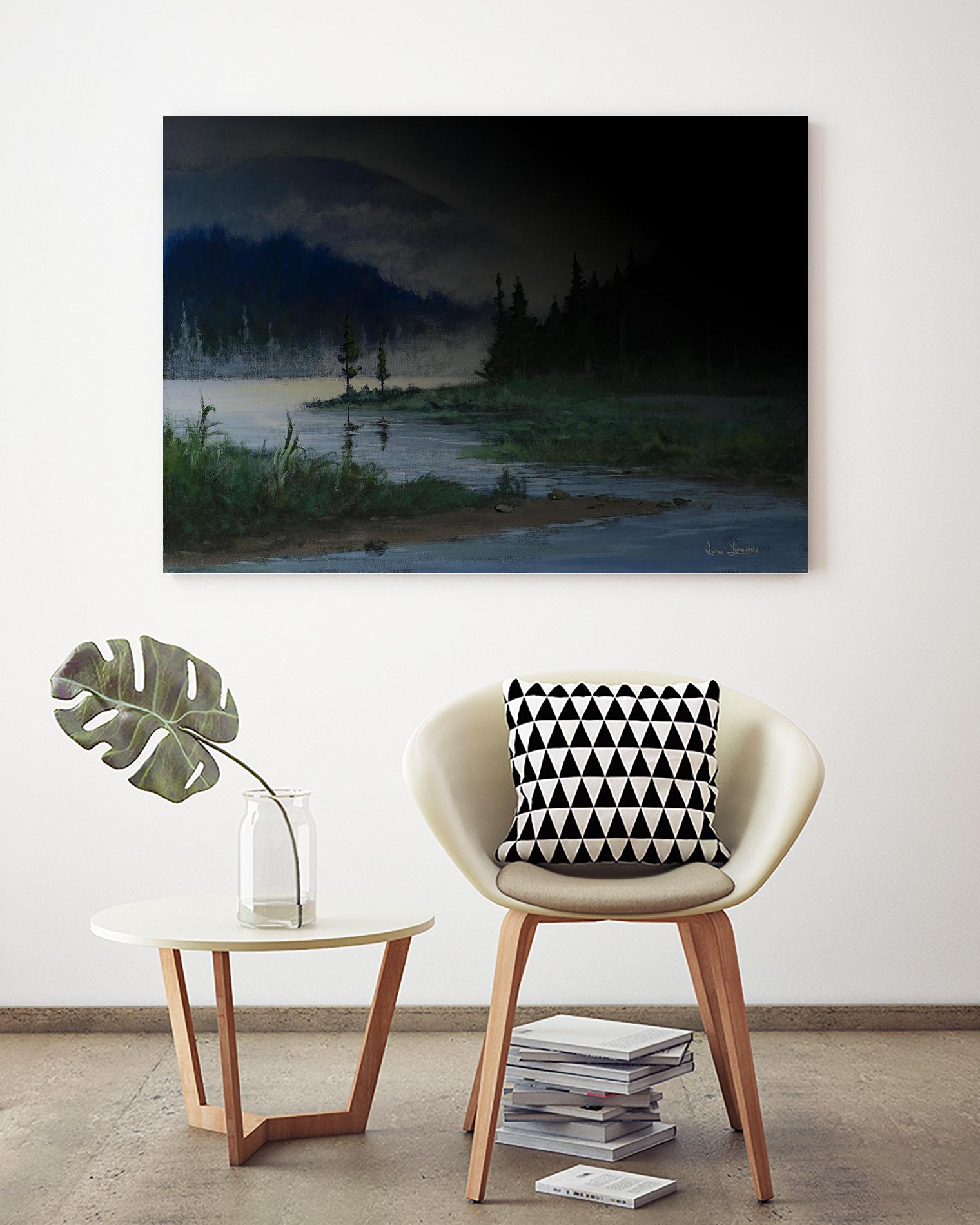 L.éclaircie by Yvon Lemieux on GIANT ART - green landscape