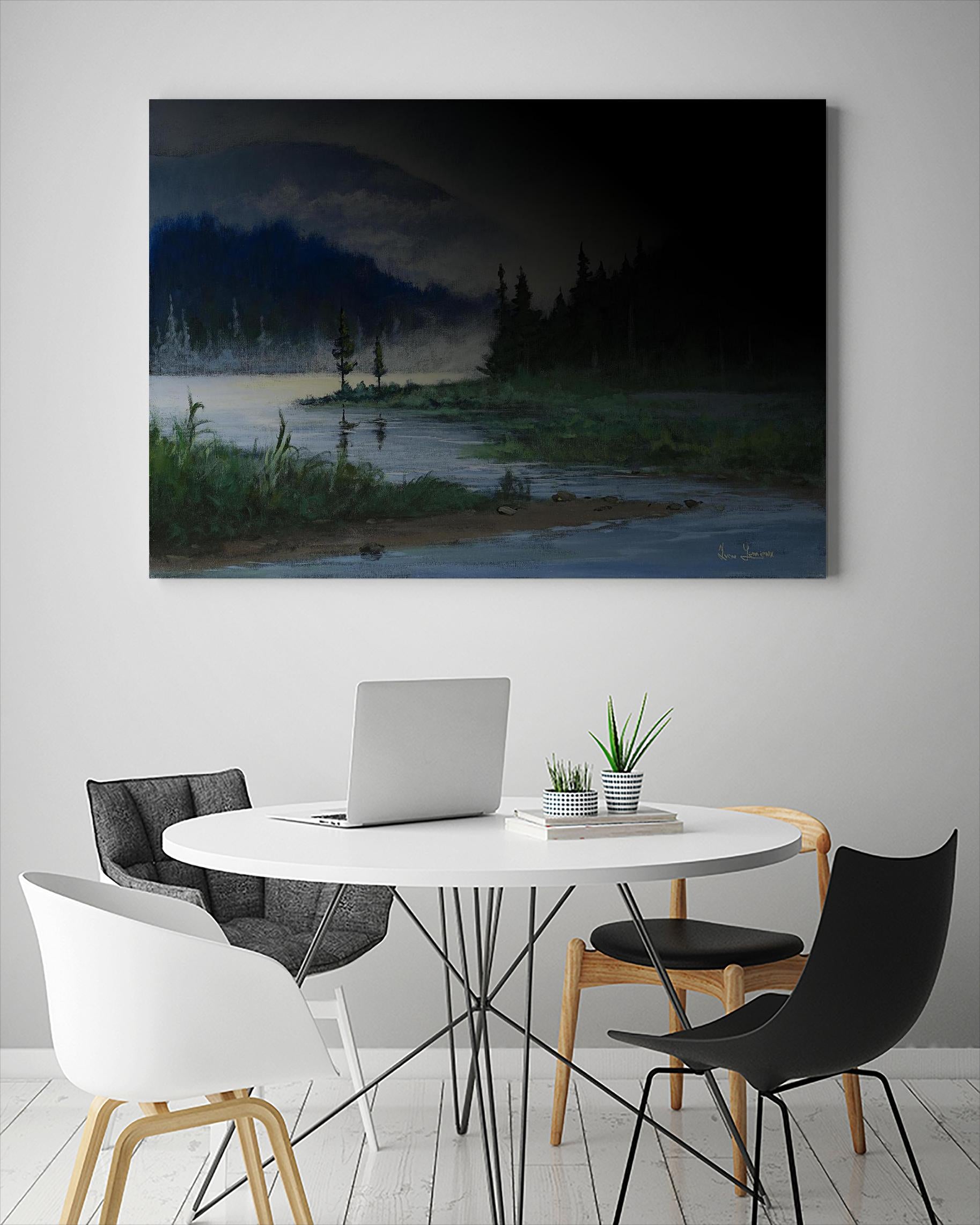 L.éclaircie by Yvon Lemieux on GIANT ART - green landscape