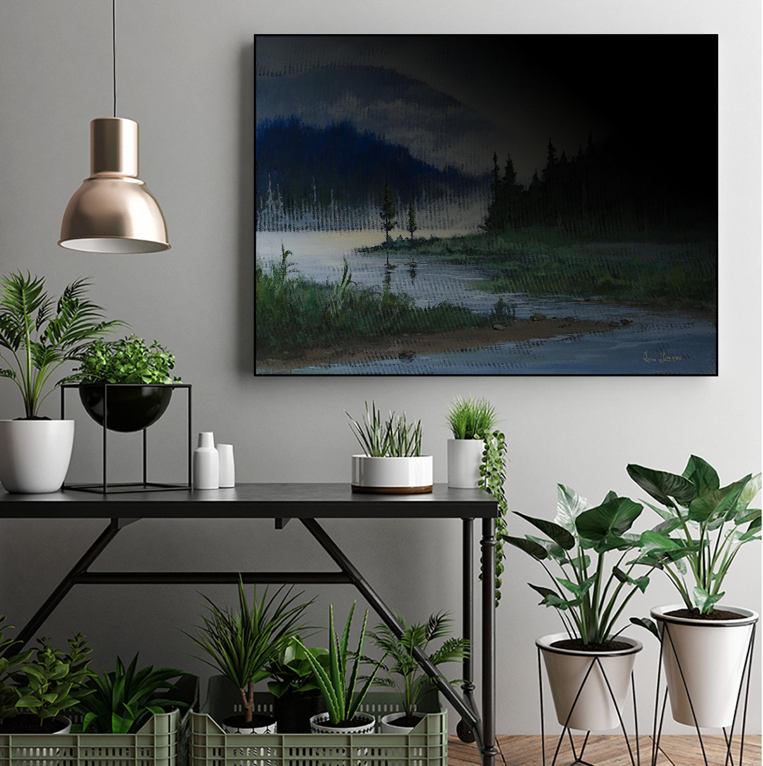 L.éclaircie by Yvon Lemieux on GIANT ART - green landscape