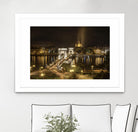 Budapest Chain Bridge traffic by Nick Jackson on GIANT ART - beige landscape