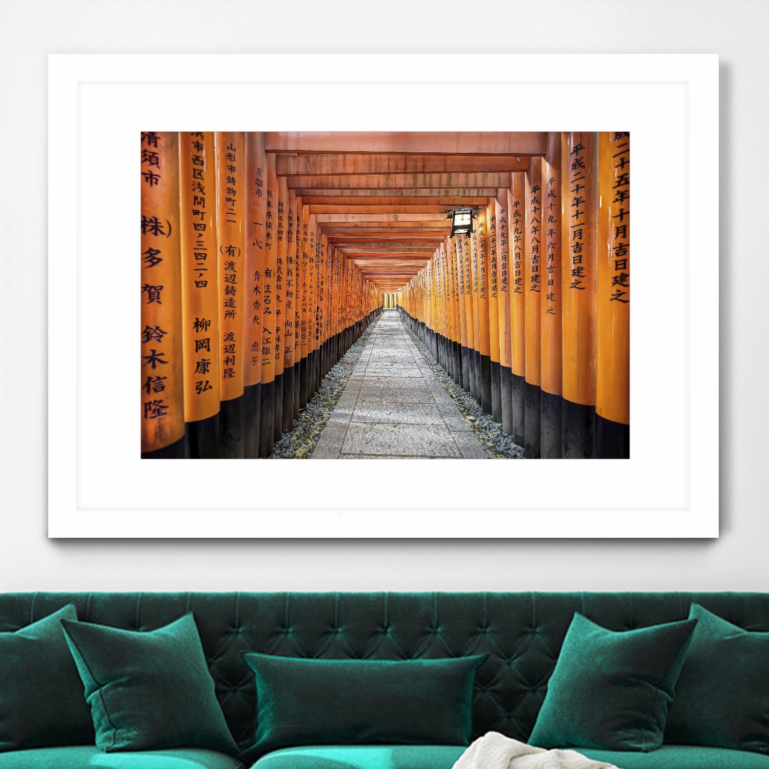 Fushimi Inari Shrine, Kyoto by Nick Jackson on GIANT ART - orange photo art