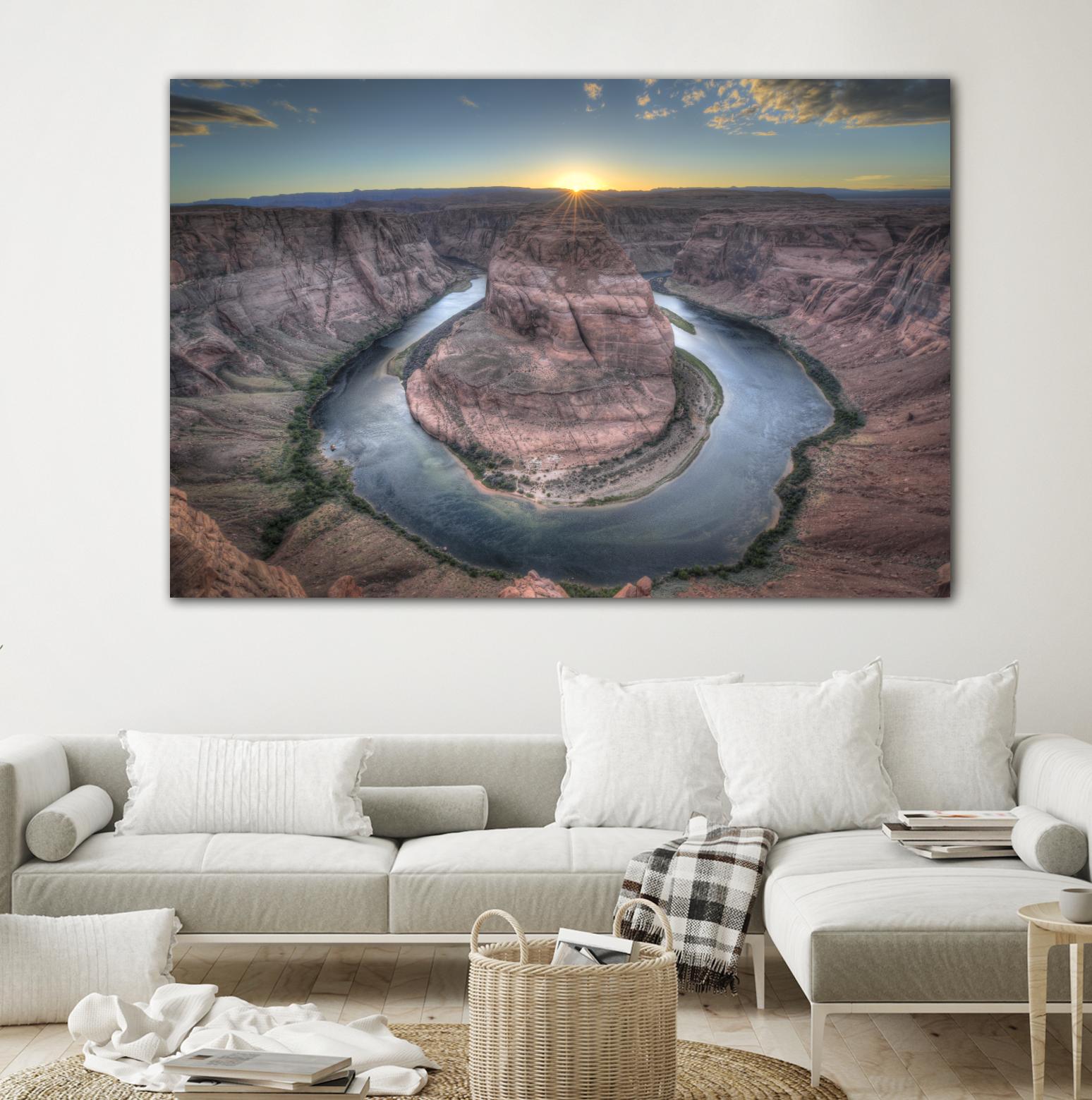 Horeshoe Bend along the Colorado River by Nick Jackson on GIANT ART - brown landscape