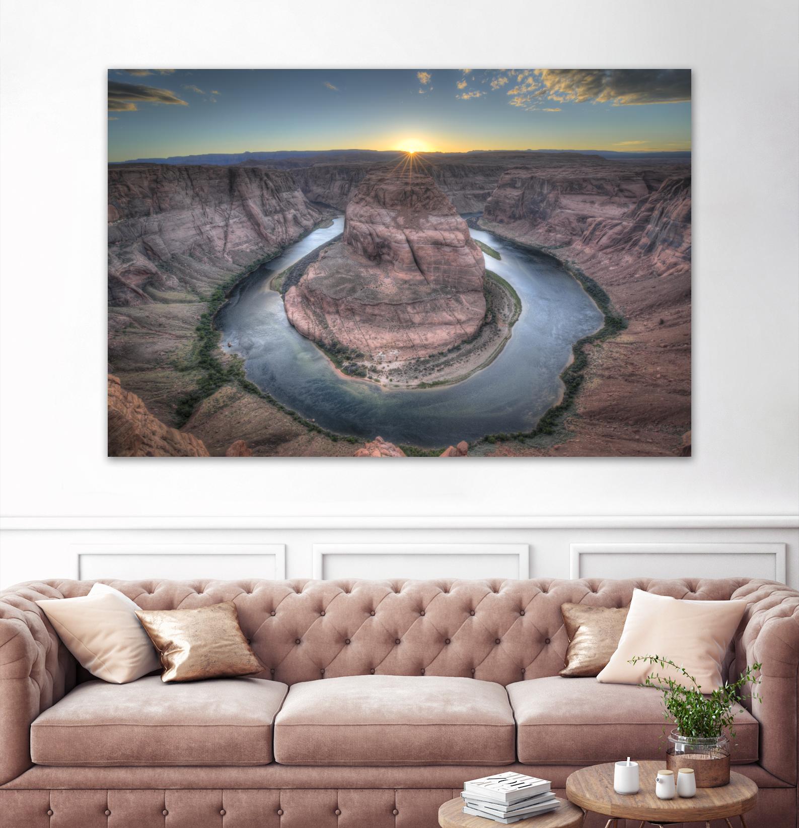 Horeshoe Bend along the Colorado River by Nick Jackson on GIANT ART - brown landscape