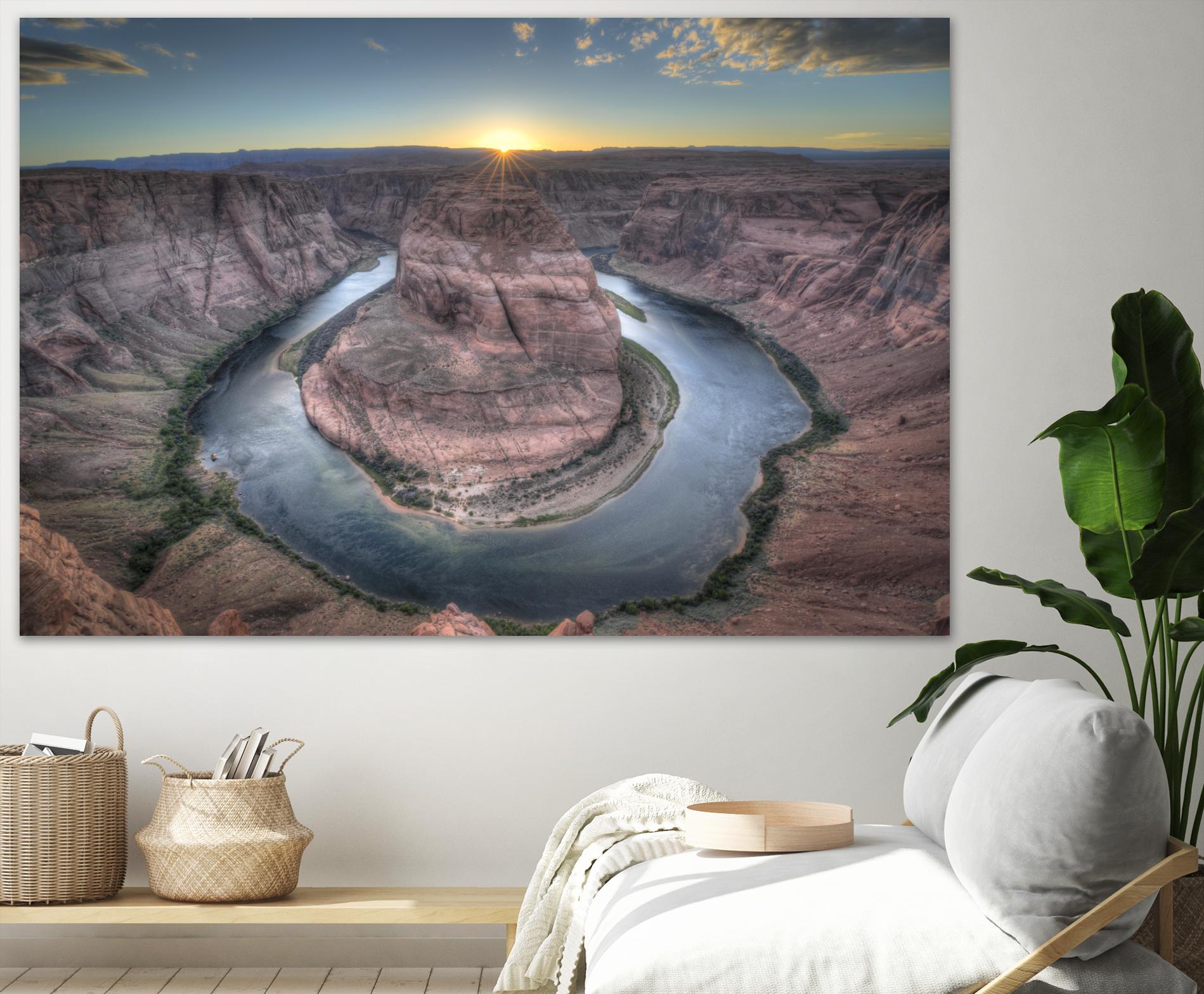 Horeshoe Bend along the Colorado River by Nick Jackson on GIANT ART - brown landscape