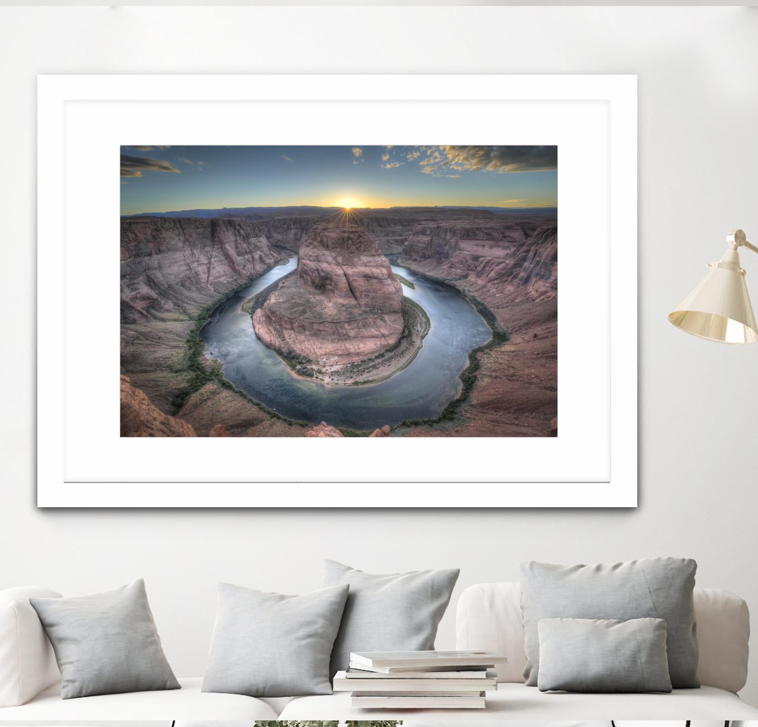 Horeshoe Bend along the Colorado River by Nick Jackson on GIANT ART - brown landscape
