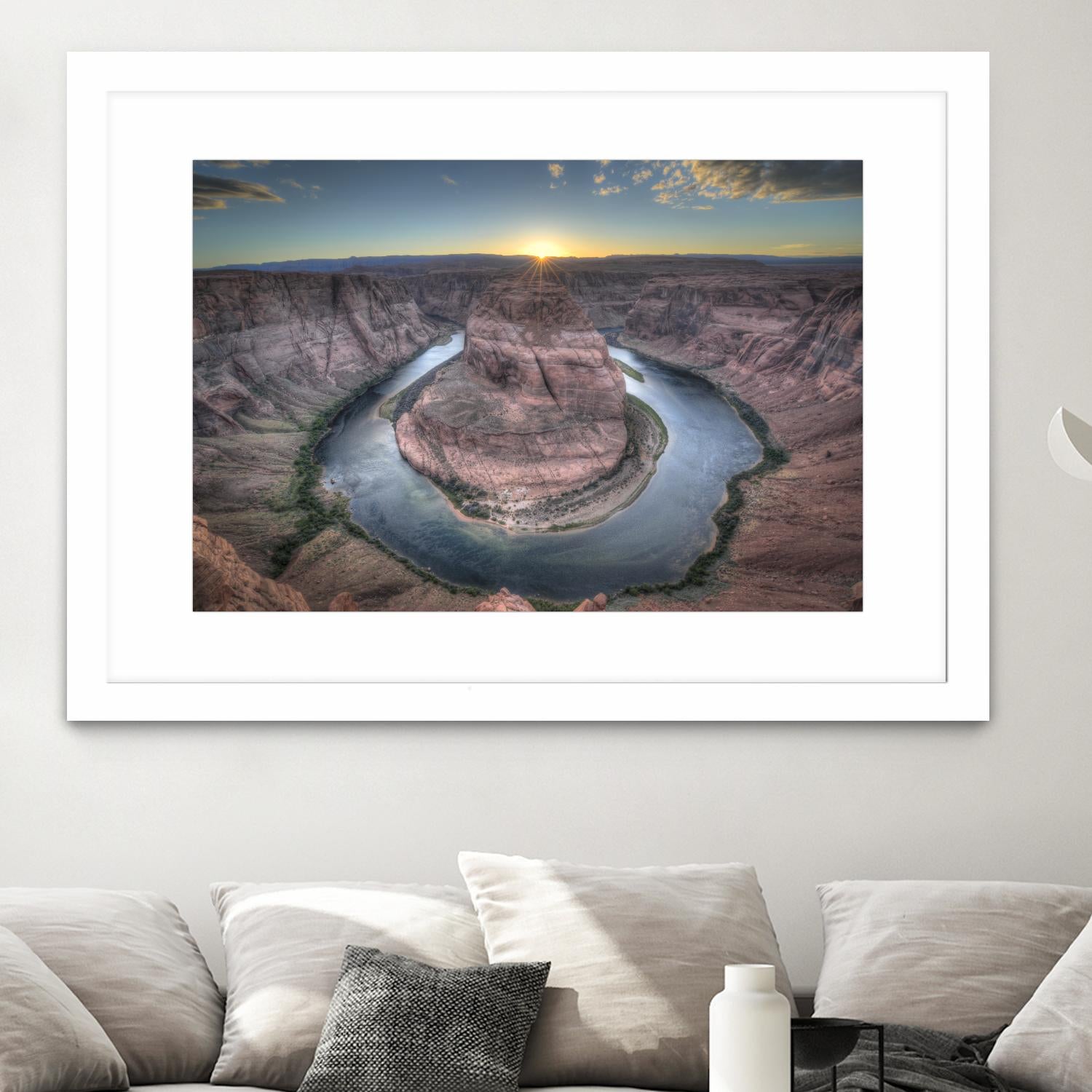 Horeshoe Bend along the Colorado River by Nick Jackson on GIANT ART - brown landscape