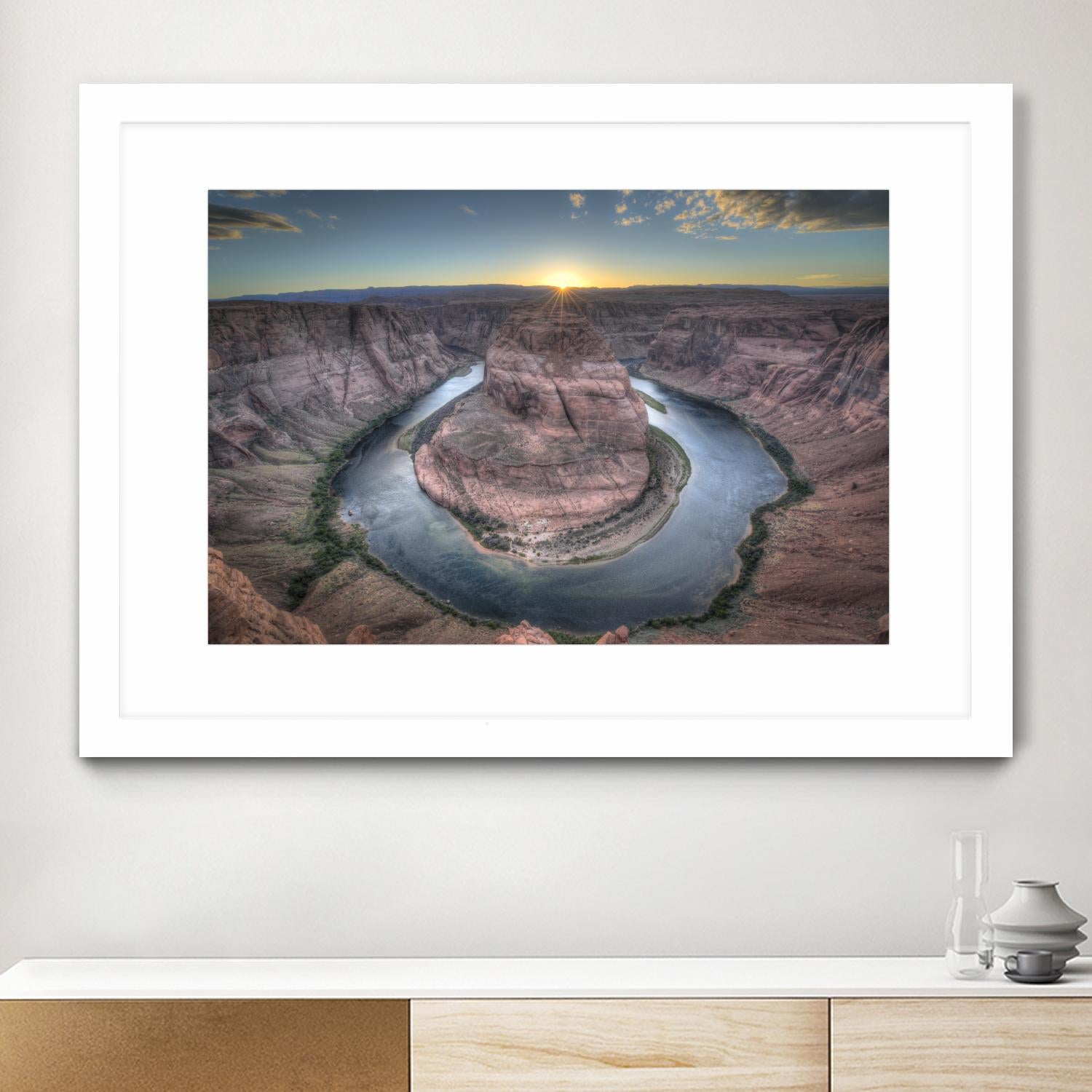 Horeshoe Bend along the Colorado River by Nick Jackson on GIANT ART - brown landscape