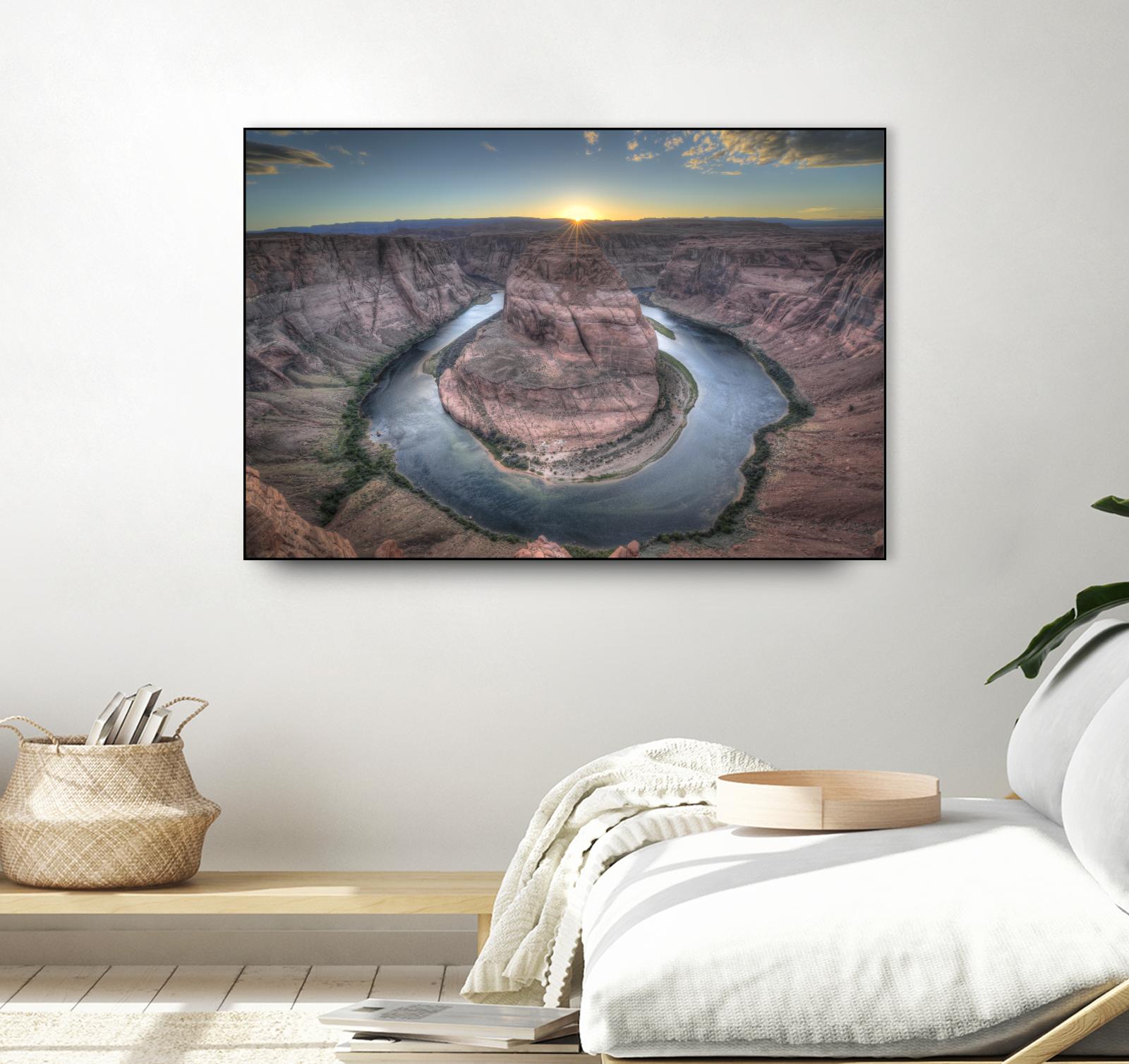 Horeshoe Bend along the Colorado River by Nick Jackson on GIANT ART - brown landscape