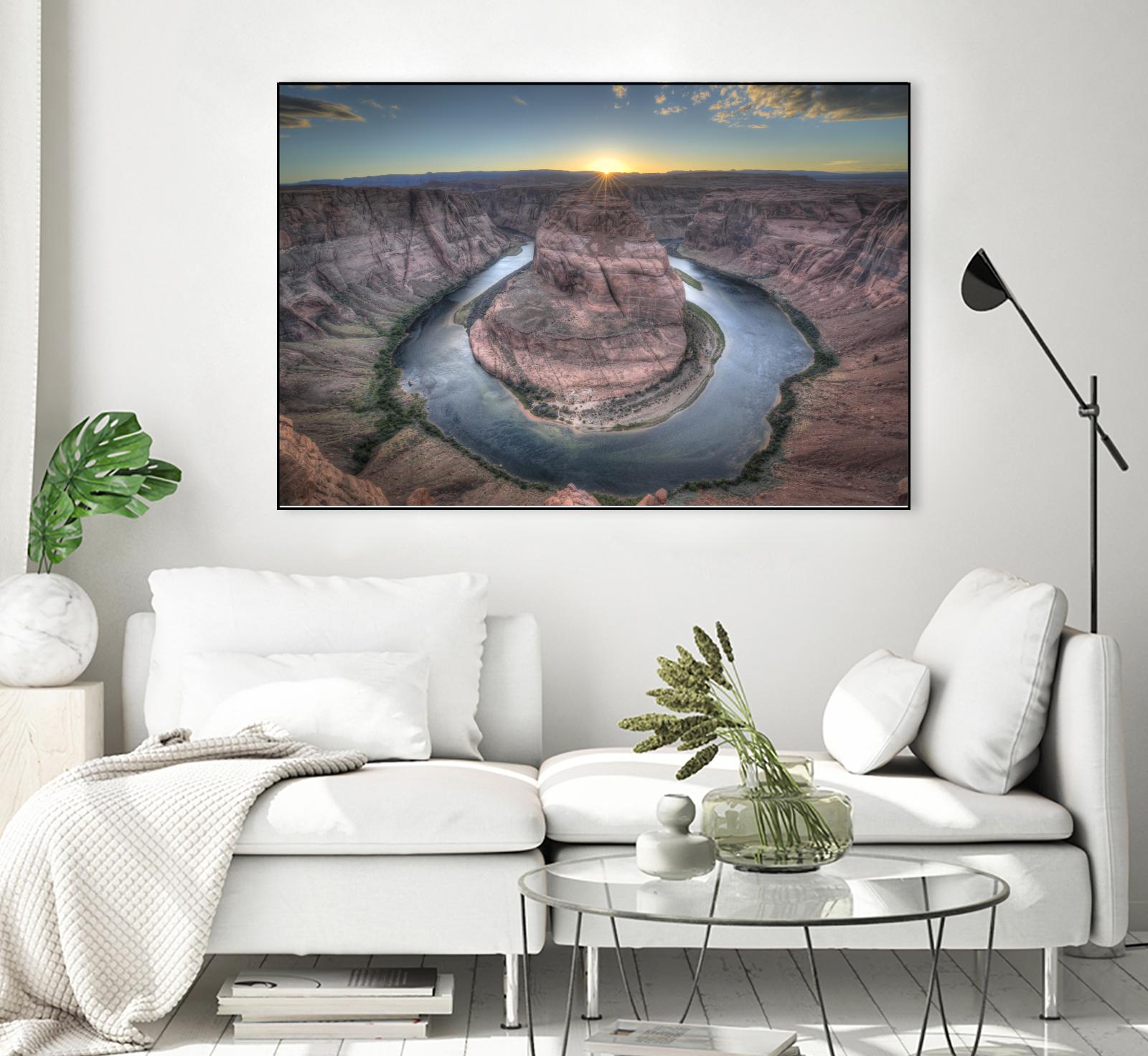 Horeshoe Bend along the Colorado River by Nick Jackson on GIANT ART - brown landscape
