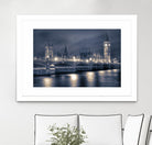 Night time at the Houses of Parliament by Nick Jackson on GIANT ART - blue city scene