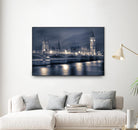 Night time at the Houses of Parliament by Nick Jackson on GIANT ART - blue city scene