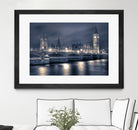 Night time at the Houses of Parliament by Nick Jackson on GIANT ART - blue city scene