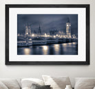 Night time at the Houses of Parliament by Nick Jackson on GIANT ART - blue city scene