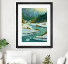 Le dégel by Yvon Lemieux on GIANT ART - green landscape artistes du québec