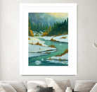 Le dégel by Yvon Lemieux on GIANT ART - green landscape artistes du québec