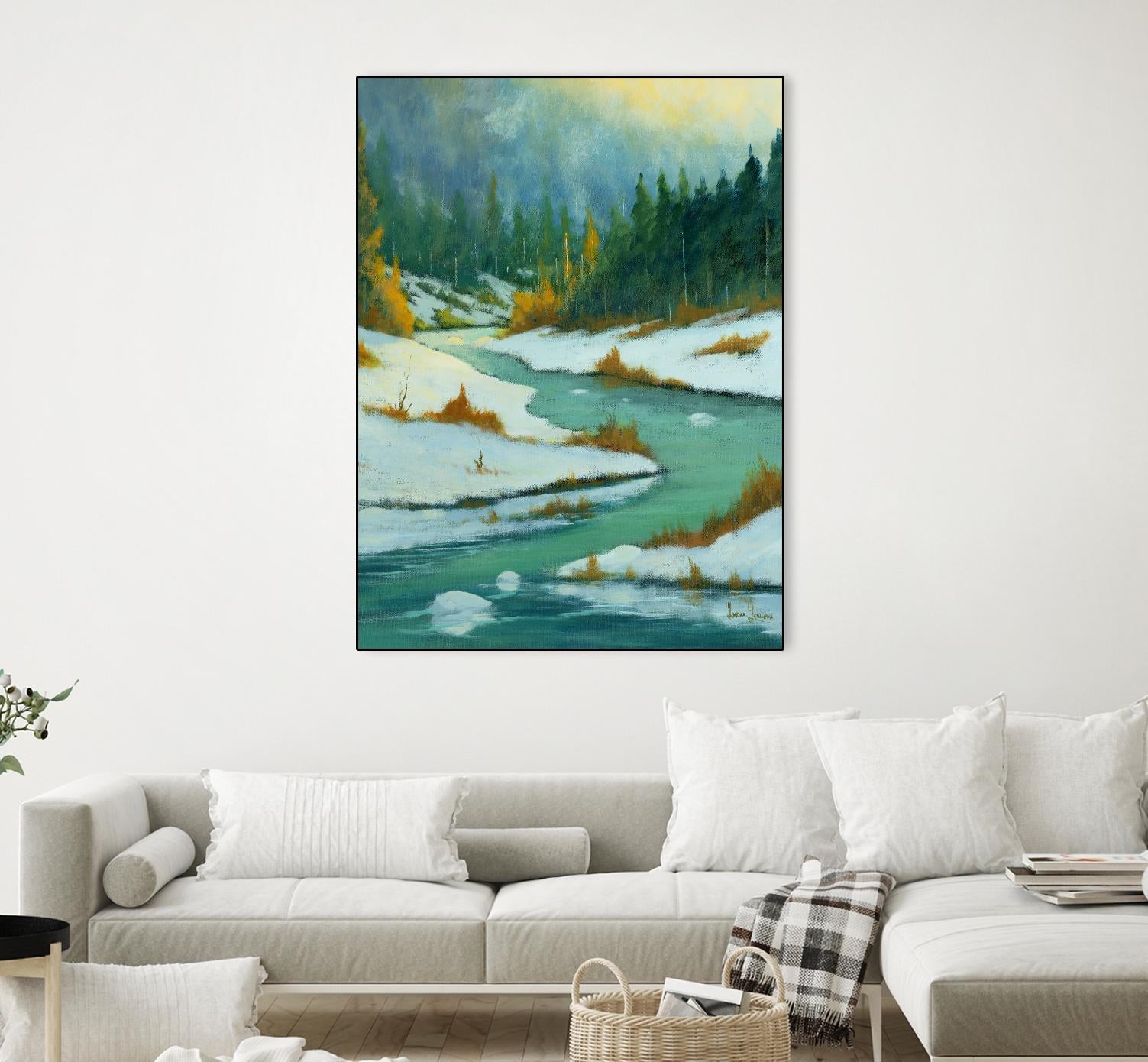 Le dégel by Yvon Lemieux on GIANT ART - green landscape