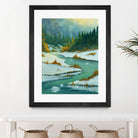 Le dégel by Yvon Lemieux on GIANT ART - green landscape artistes du québec