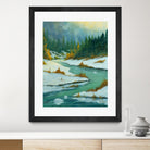 Le dégel by Yvon Lemieux on GIANT ART - green landscape artistes du québec