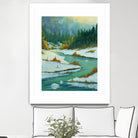 Le dégel by Yvon Lemieux on GIANT ART - green landscape artistes du québec